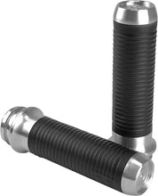 Load image into Gallery viewer, Leather Moto Grips Black/black Diamond