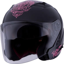 Load image into Gallery viewer, Of-77 Open-face Eternal Helmet Silver/violet Xs
