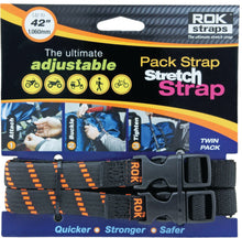 Load image into Gallery viewer, Pack Strap Black/orange 12"x42"x5/8"
