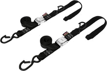 Load image into Gallery viewer, Tie-down Rat Sec Hook Soft-tye 1.5"x6.5' Blue/black Pair
