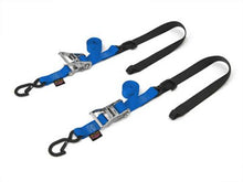 Load image into Gallery viewer, Tie-down Rat Sec Hook Soft-tye 1.5"x6.5' Blue/black Pair
