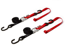 Load image into Gallery viewer, Tie-down Cam S-hook Soft-tye 1"x6' Black/blue Pair
