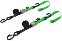 Load image into Gallery viewer, Tie-down Cam Sec Hook Soft-tye 1"x6' Black/orange Pair

