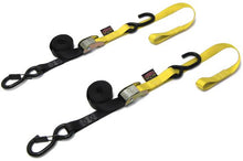 Load image into Gallery viewer, Tie-down Cam Sec Hook Soft-tye 1"x6' Black/orange Pair

