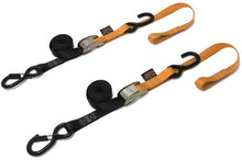 Load image into Gallery viewer, Tie-down Cam Sec Hook Soft-tye 1"x6' Black/orange Pair

