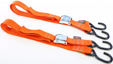 Load image into Gallery viewer, Tie-down Cam S-hook 1.5"x5.5' Orange Pair
