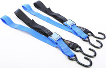 Load image into Gallery viewer, Tie-down Cam S-hook Soft-tye 1.5"x6' Black/orange Pair
