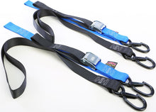 Load image into Gallery viewer, Tie-down Cam Sec Hook Soft-tye 1.5"x6' Black/orange Pair

