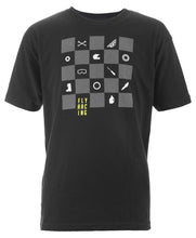 Load image into Gallery viewer, Fly Checkers Tee Turquoise Ys Turquoise Ys
