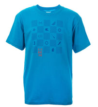 Load image into Gallery viewer, Fly Checkers Tee Turquoise Ys Turquoise Ys
