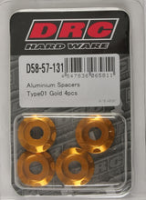 Load image into Gallery viewer, Aluminum Spacers Type 1 Titanium M6x12mm 4/pk
