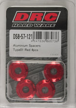 Load image into Gallery viewer, Aluminum Spacers Type 1 Titanium M6x12mm 4/pk
