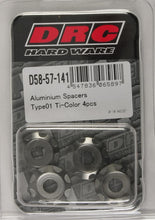 Load image into Gallery viewer, Aluminum Spacers Type 1 Titanium M6x12mm 4/pk
