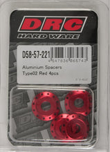 Load image into Gallery viewer, Aluminum Spacers Type 2 Titanium M6x12mm 4/pk
