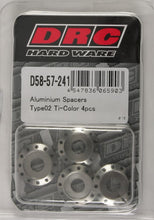 Load image into Gallery viewer, Aluminum Spacers Type 2 Titanium M6x12mm 4/pk
