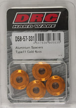 Load image into Gallery viewer, Aluminum Spacers Type 11 Titanium M6x12mm 4/pk
