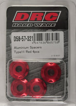 Load image into Gallery viewer, Aluminum Spacers Type 11 Titanium M6x12mm 4/pk

