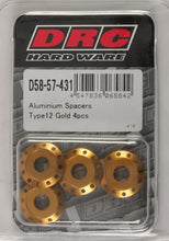 Load image into Gallery viewer, Aluminum Spacers Type 12 Titanium M6x12mm 4/pk
