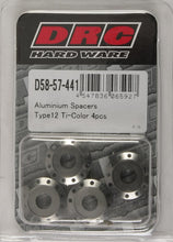 Load image into Gallery viewer, Aluminum Spacers Type 12 Titanium M6x12mm 4/pk
