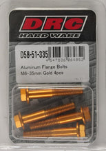 Load image into Gallery viewer, Aluminum Flange Bolts Titanium M6x35mm 4/pk
