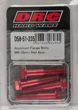 Load image into Gallery viewer, Aluminum Flange Bolts Titanium M6x35mm 4/pk
