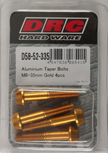 Load image into Gallery viewer, Aluminum Taper Bolts Titanium M6x35mm 4/pk
