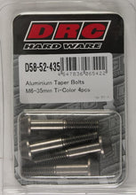 Load image into Gallery viewer, Aluminum Taper Bolts Titanium M6x35mm 4/pk
