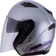 Load image into Gallery viewer, Of-77 Open-face Eternal Helmet Silver/violet Xs
