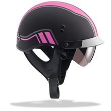 Load image into Gallery viewer, Hh-65 Half Helmet Full Dressed Twin Matte Black/pink Xs
