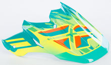 Load image into Gallery viewer, F2 Carbon Short Helmet Visor Teal/hi-vis
