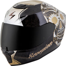 Load image into Gallery viewer, Exo-r420 Full-face Helmet Sugarskull Black/gold Xs
