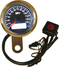 Load image into Gallery viewer, 48mm Mini Electronic Speedo White Faced Led Lights
