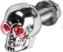 Load image into Gallery viewer, Lighted Skull Lic Plate Screw White
