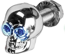 Load image into Gallery viewer, Lighted Skull Lic Plate Screw White
