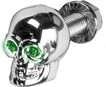 Load image into Gallery viewer, Lighted Skull Lic Plate Screw White

