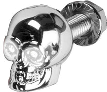 Load image into Gallery viewer, Lighted Skull Lic Plate Screw White
