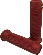 Load image into Gallery viewer, Knurled Moto Grips Red Tbw
