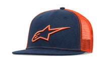 Load image into Gallery viewer, Corp Trucker Hat Navy/white Flat Bill
