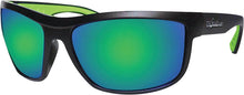 Load image into Gallery viewer, Hub Bomb Eyewear Matte Black W/green Mirror Lens
