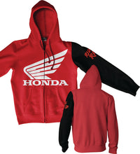 Load image into Gallery viewer, Honda Stamp Zip Hoodie White/black Xl
