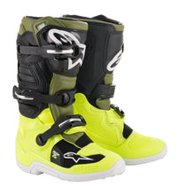 Load image into Gallery viewer, Tech 7s Boots Dark Grey/ Red Fluo/yellow Fluo Sz 08
