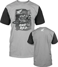 Load image into Gallery viewer, Let's Moto Honda T-shirt Grey/black Xl
